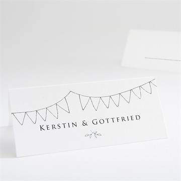 Tischkarte Hochzeit blätterkranz mit farbenspiel