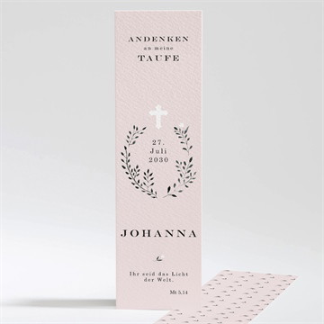 Andenken Taufe ring der natur rosa