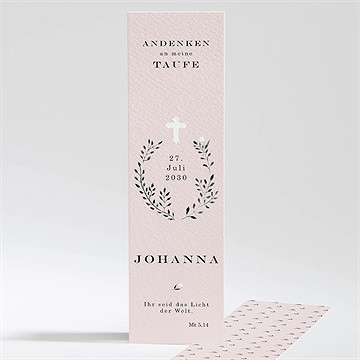 Andenken Taufe ring der natur rosa