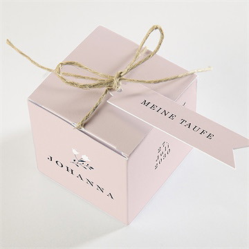 Geschenkbox Taufe ring der natur rosa - vue 3