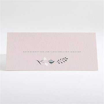 Tischkarte Taufe ring der natur rosa - Dos du marque-place