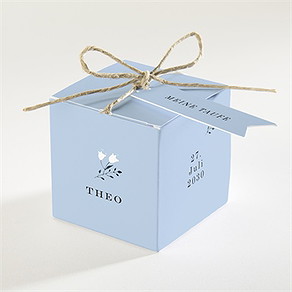 Geschenkbox Taufe ring der natur blau