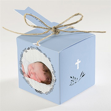 Geschenkbox Taufe ring der natur blau - vue 2