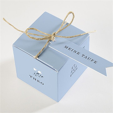 Geschenkbox Taufe ring der natur blau - vue 3