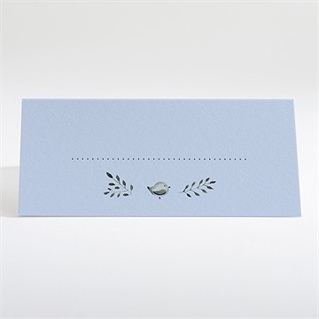 Tischkarte Taufe ring der natur blau - Dos du marque-place