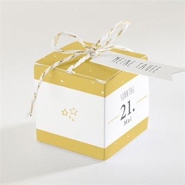 Geschenkbox Taufe unser star gelb