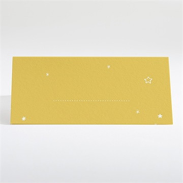 Tischkarte Taufe Unser Star Gelb - Dos du marque-place