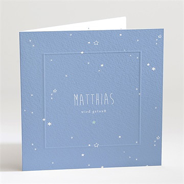 Einladung Taufe Unser Star Blau