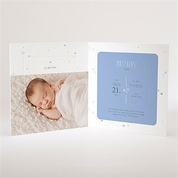 Einladung Taufe Unser Star Blau - vue 3