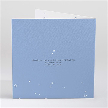 Einladung Taufe Unser Star Blau - vue 4
