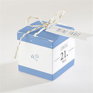 Geschenkbox Taufe Unser Star Blau