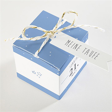 Geschenkbox Taufe unser star blau - vue 3
