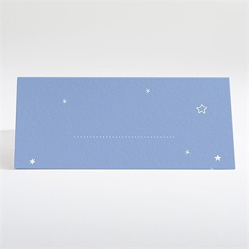 Tischkarte Taufe unser star blau - Dos du marque-place