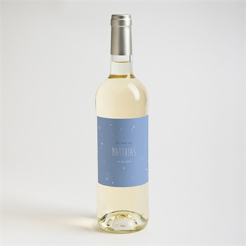 Flaschenetikett Taufe Unser Star Blau - Vue 2