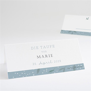 Tischkarte Taufe gänseblümchen