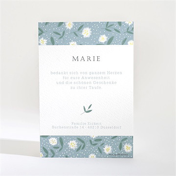 Dankeskarte Taufe gänseblümchen - Vue 2