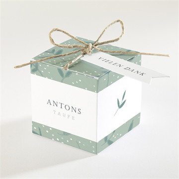 Geschenkbox Taufe blätter im wind