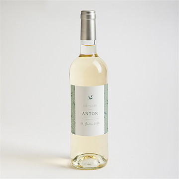 Flaschenetikett Taufe Blätter Im Wind - Vue 2