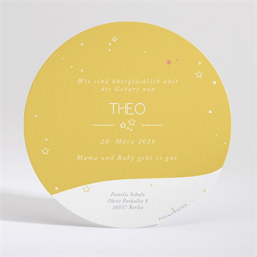 Geburtskarte Sonnenschein - Karte Rückseite