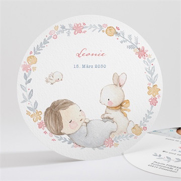 Geburtskarte Niedlich rund