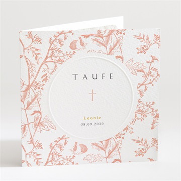 Einladung Taufe vintage natur