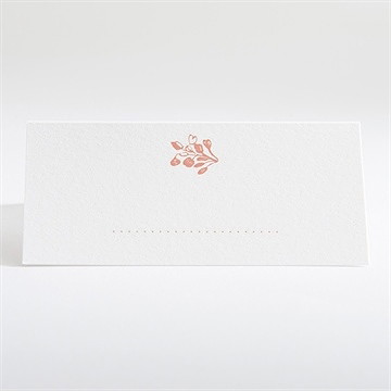 Tischkarte Taufe vintage natur - Dos du marque-place