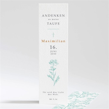 Andenken Taufe vintage vogel - gold