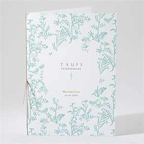 Kirchenheft Taufe vintage vogel