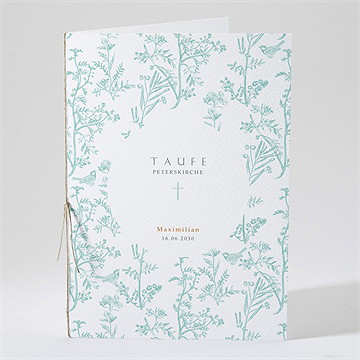 Kirchenheft Taufe Vintage Vogel