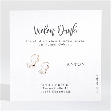 Dankeskarte Geburt Freundschaft - Vue 2