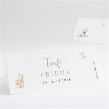Tischkarte Taufe segen - schachtel