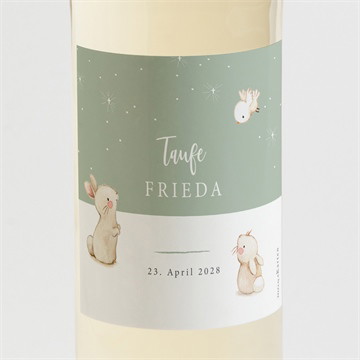 Flaschenetikett Taufe segen - schachtel