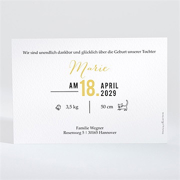 Geburtskarte Hello Little Bird - Vue 2