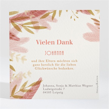 Dankeskarte Geburt herbst