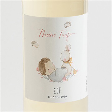 Flaschenetikett Taufe Lullaby