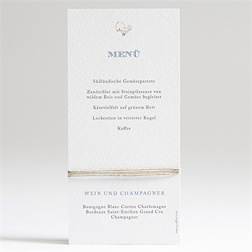 Menükarte Taufe zarte illustration - Dos du menu