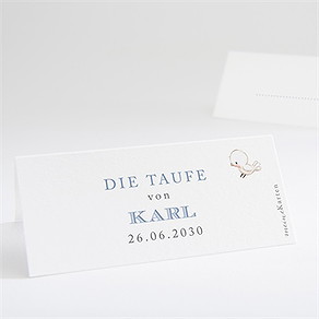 Tischkarte Taufe zarte illustration