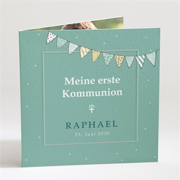 Einladung Kommunion kommunionsfeier in mintgrün
