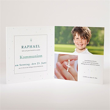 Einladung Kommunion kommunionsfeier in mintgrün - vue 3