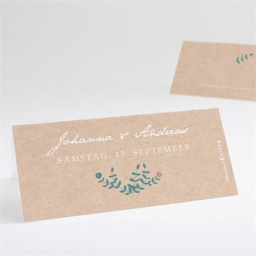 Tischkarte Hochzeit Wintergrün