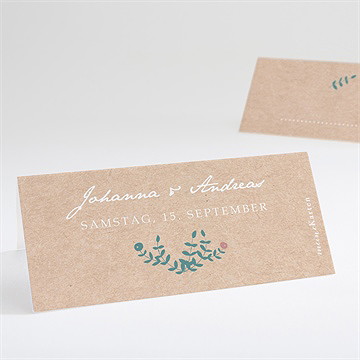 Tischkarte Hochzeit Wintergrün