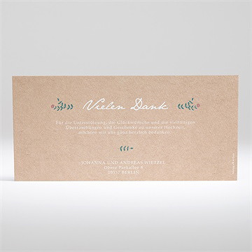 Dankeskarte Hochzeit Wintergrün - Vue 2