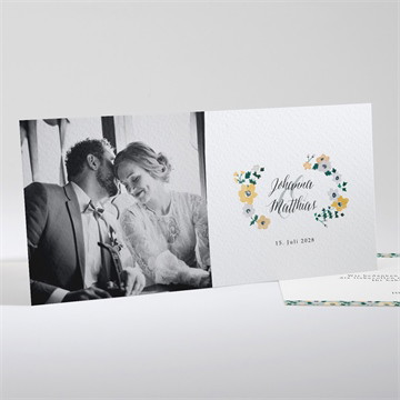 Dankeskarte Hochzeit Floraler rahmen