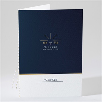 Kirchenheft Hochzeit Art déco