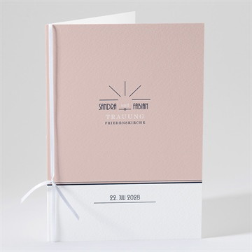 Kirchenheft Hochzeit Art-déco design