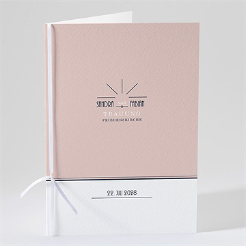 Kirchenheft Hochzeit art-déco design