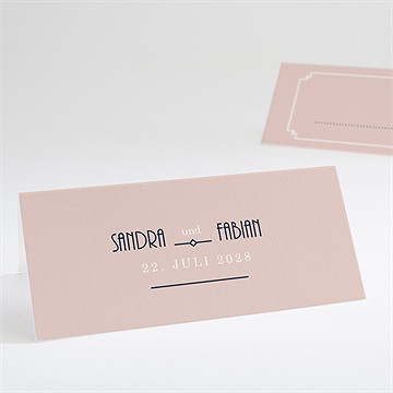 Tischkarte Hochzeit Art-Déco Design