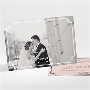 Dankeskarte Hochzeit Art-Déco Design