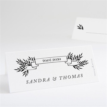 Tischkarte Hochzeit Retro chic