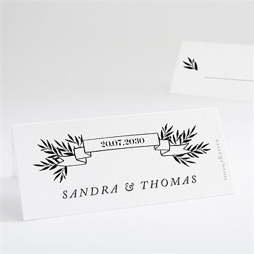 Tischkarte Hochzeit Retro Chic